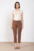 Marlene Cargo pantalón mujer en twill ligero stretch carrot fit