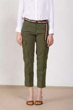 Marlene Cargo pantalon cargo femme en twill léger stretch carrot fit