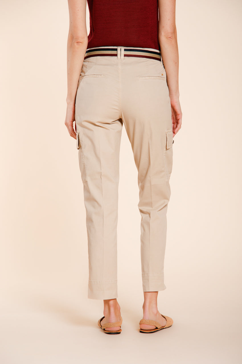 Marlene Cargo pantalón cargo mujer en twill ligero stretch carrot fit