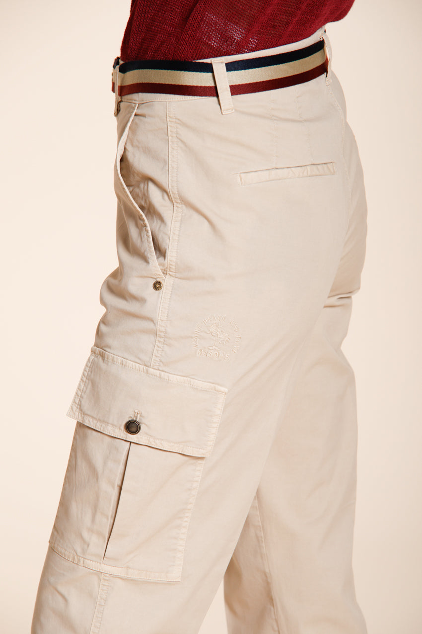Marlene Cargo pantalón cargo mujer en twill ligero stretch carrot fit