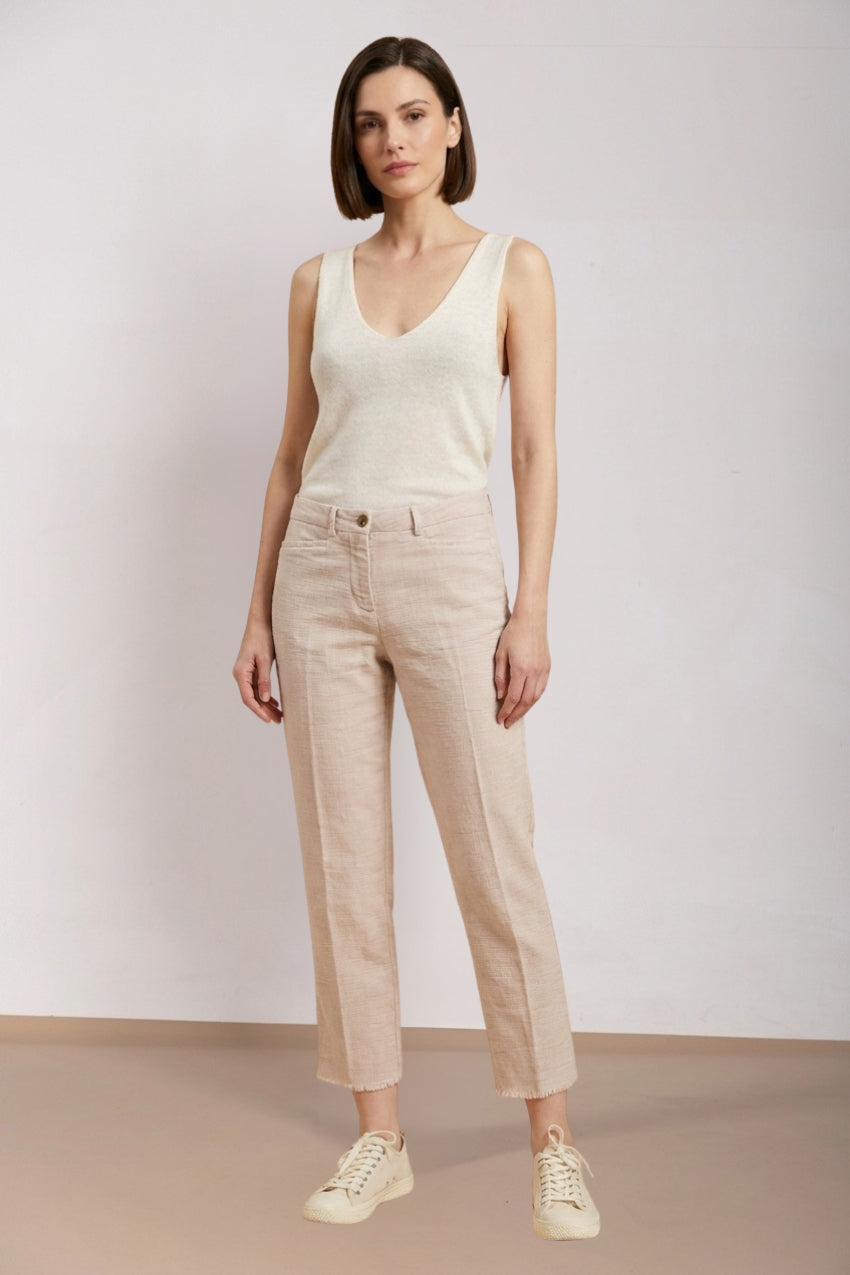 New York Carrot pantalone chino donna in stuoia carrot fit