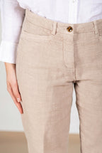 New York Carrot pantalone chino donna in stuoia carrot fit
