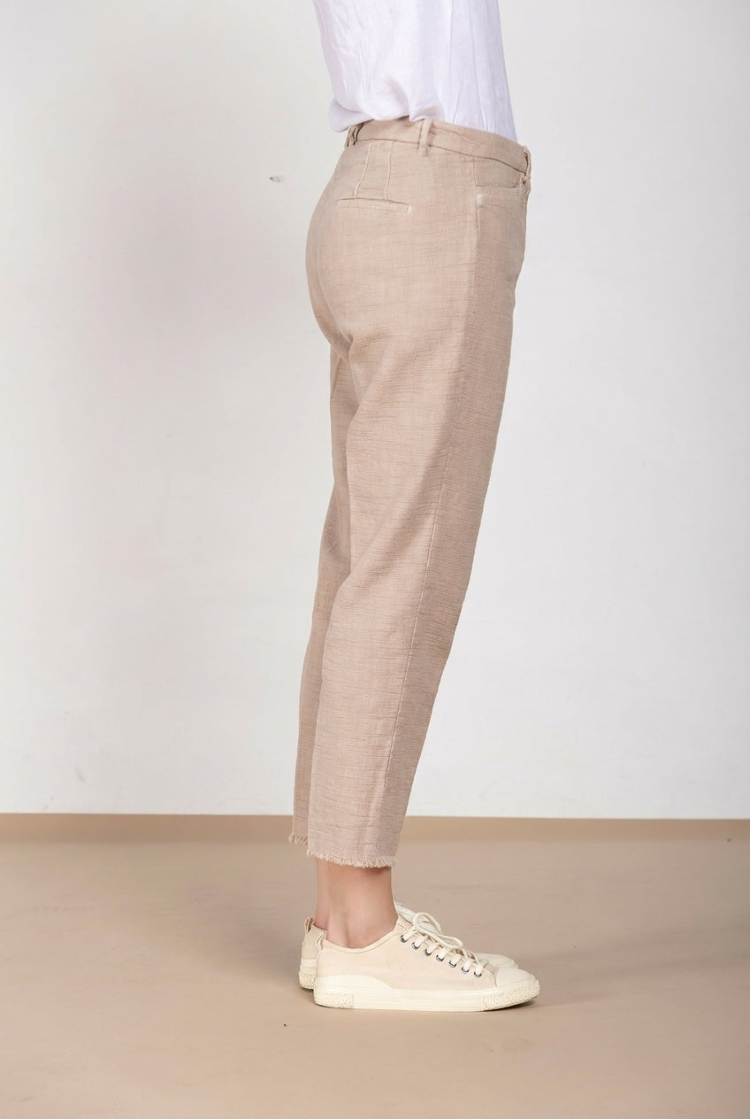 New York Carrot pantalone chino donna in stuoia carrot fit