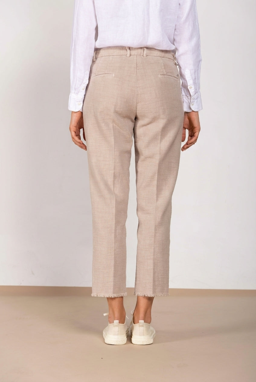 New York Carrot pantalone chino donna in stuoia carrot fit