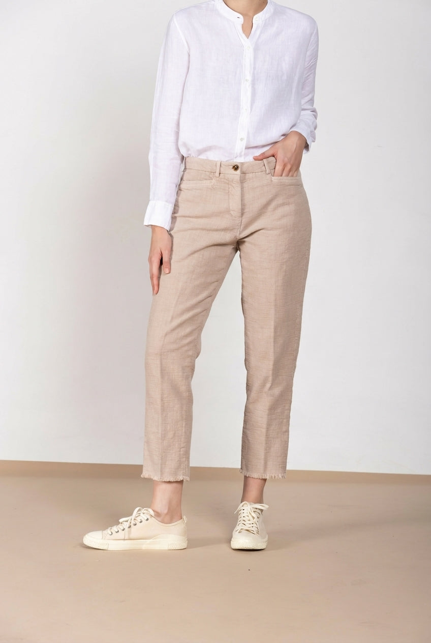 New York Carrot pantalone chino donna in stuoia carrot fit