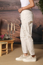 Fatique Jogger Damen Cargo Jogger Hose aus Mischgewebe aus Tencel und Baumwolle Carrot Fit