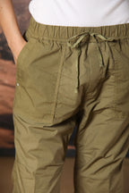 Fatique Jogger pantalone cargo jogger donna in tela paracadute misto tencel e cotone carrot fit