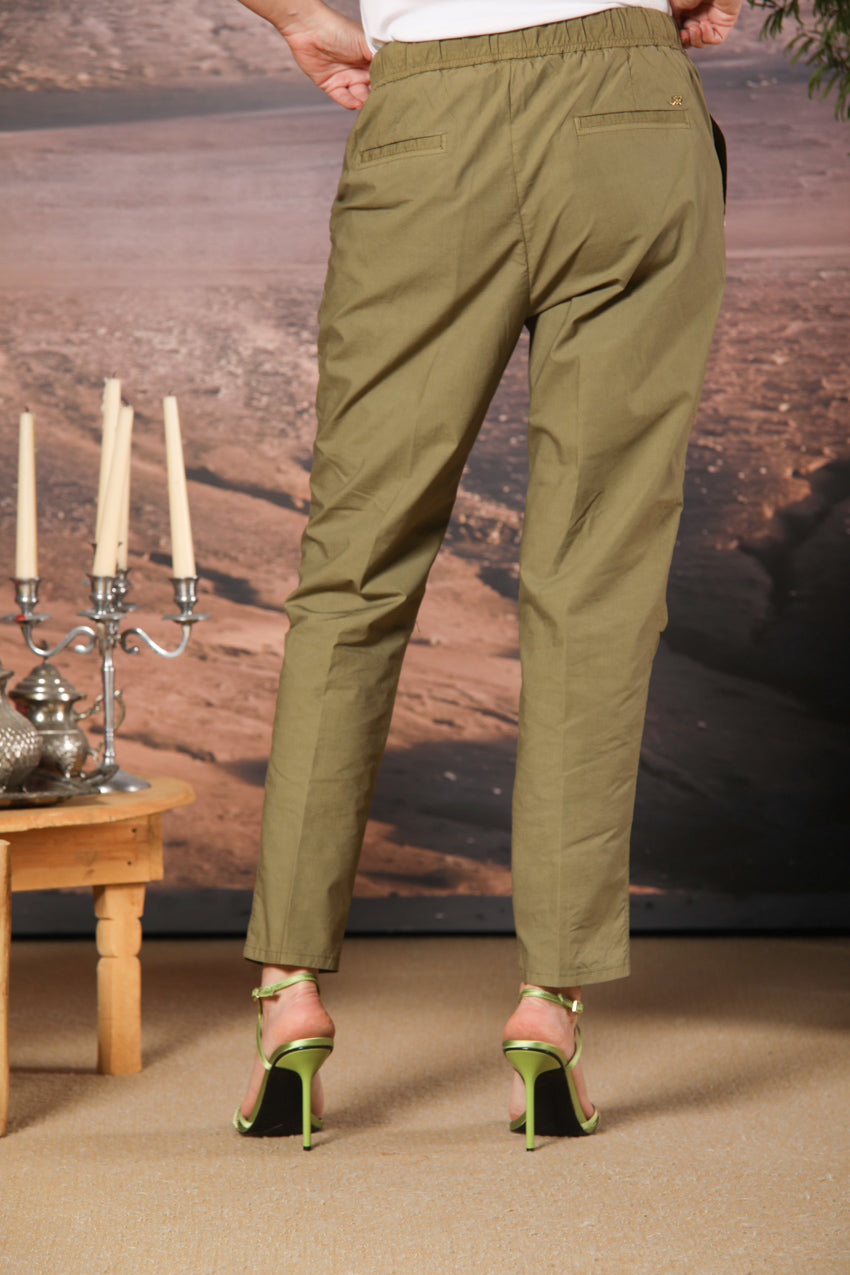 Fatique Jogger pantalone cargo jogger donna in tela paracadute misto lino e cotone carrot fit