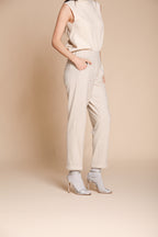 Foto 4 Easy Jogger pantaloni chino donna in jersey puntino relaxed fit