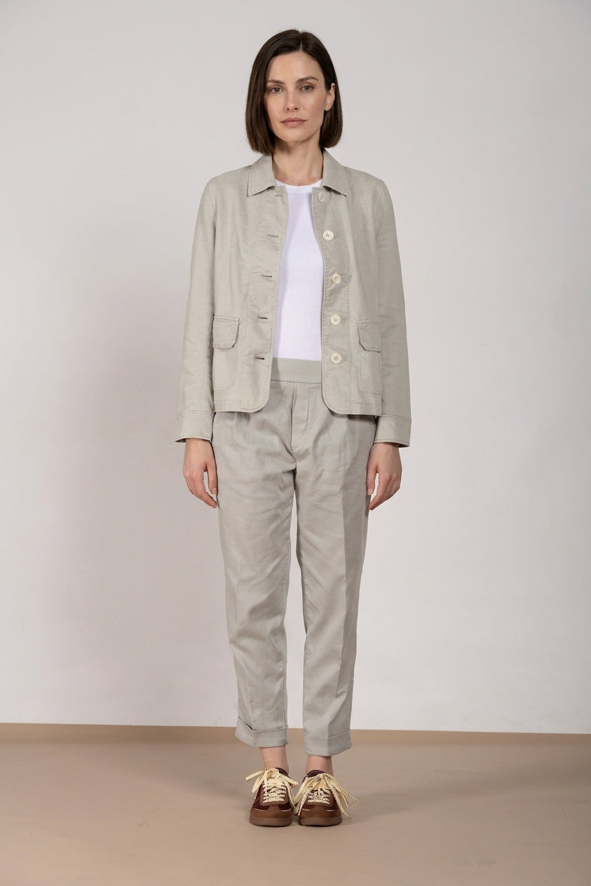 Easy Jogger pantalon chino femme en molleton stretch relaxed fit