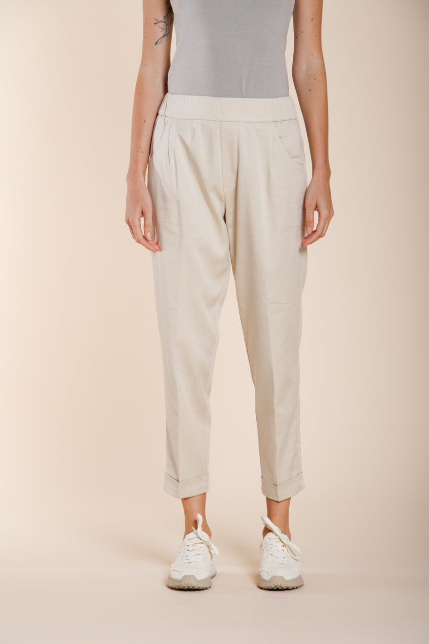 Easy Jogger pantalón chino mujer de felpa stretch relaxed fit