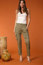 Asia Snake pantalone cargo donna in modal relaxed fit