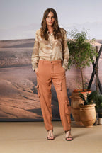 Asia Snake Damen Cargo-Hose in Modal Relaxed Fit