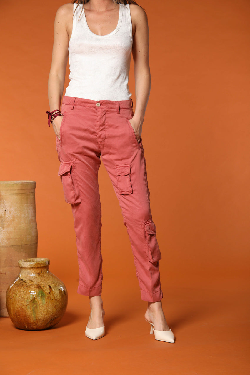 Asia Snake pantalone cargo donna in modal relaxed fit