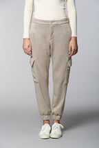 Easy Cargo pantalon cargo femme en maille jersey lurex relaxed fit

