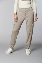 Easy Cargo pantalon cargo femme en maille jersey lurex relaxed fit
