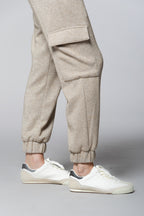 Easy Cargo pantalon cargo femme en maille jersey lurex relaxed fit
