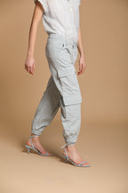 Evita Cargo pantalone cargo donna in gabardina relaxed fit