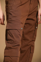 Evita Cargo pantalone cargo donna in gabardina relaxed fit