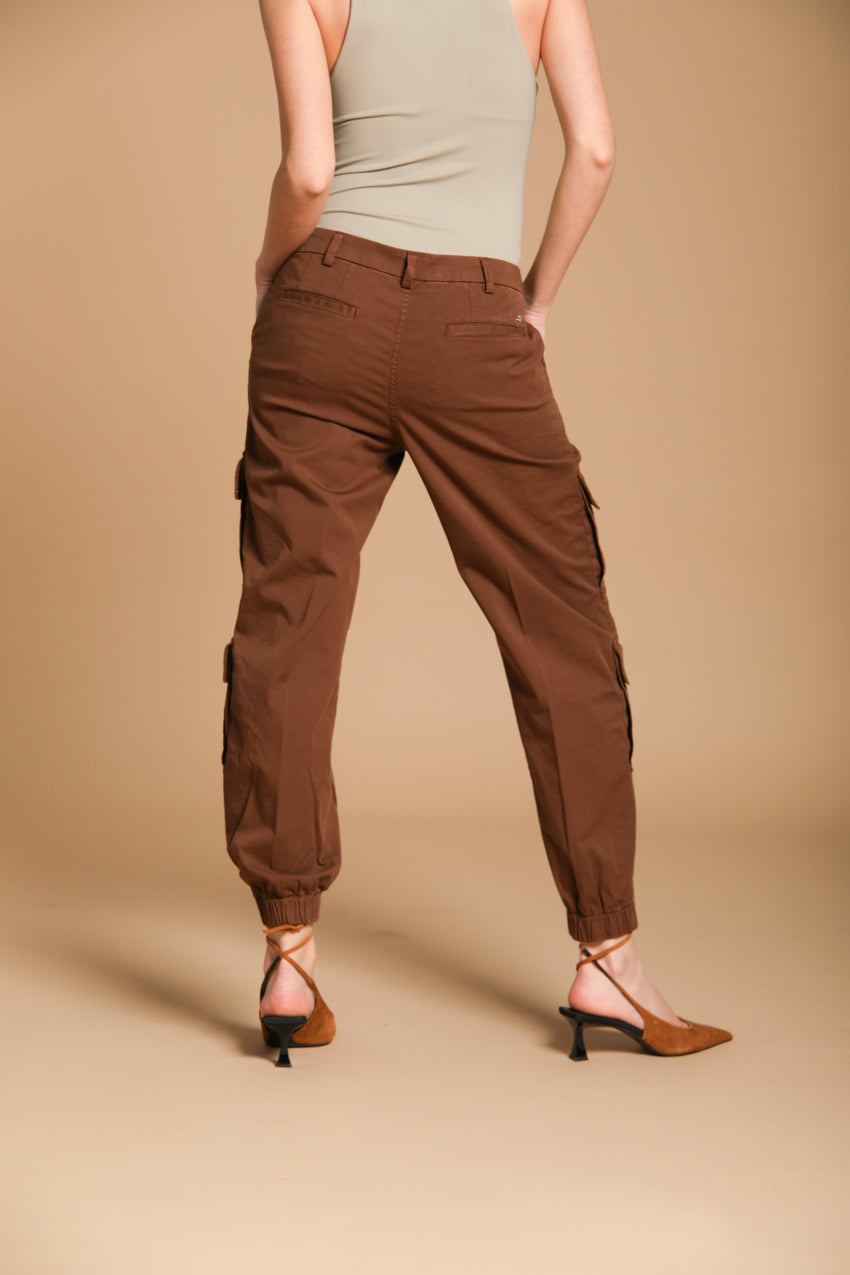Evita Cargo pantalone cargo donna in gabardina relaxed fit