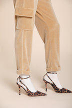 Foto 2 Chile Jogger pantalone cargo donna in jersey velluto relaxed fit