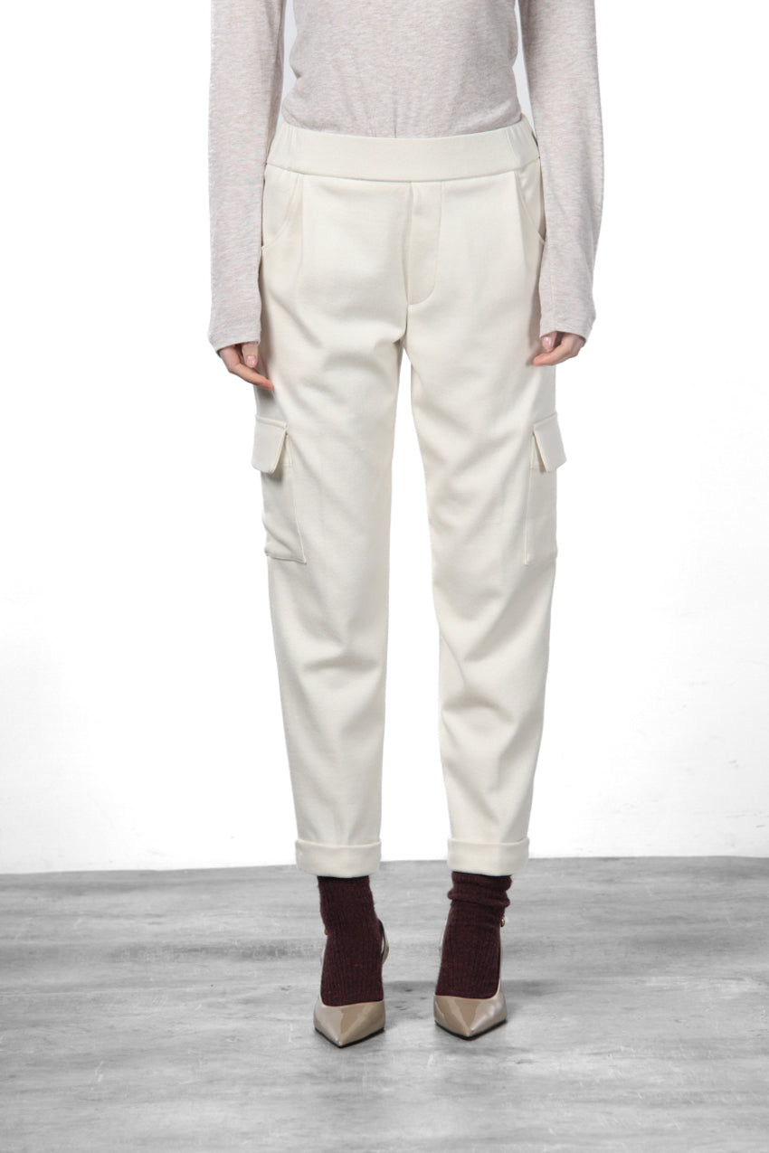 Chile Jogger pantalone cargo donna in jersey relaxed fit