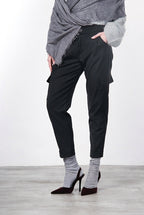 Chile Jogger pantalone cargo donna in lana relaxed fit