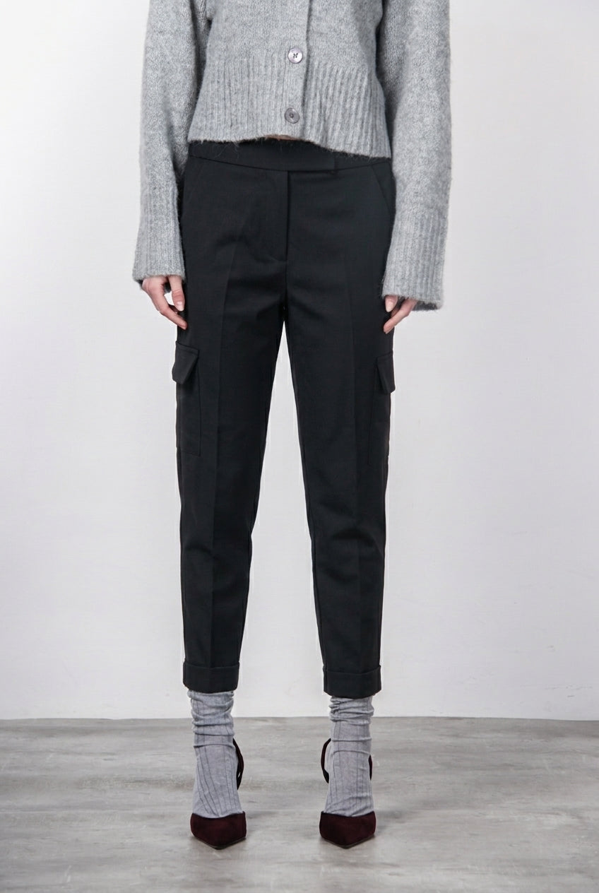 Chile Jogger pantalone cargo donna in lana relaxed fit