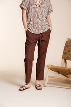 Jogger City women's chino pants in lightweight linen and cotton canvas relaxed fit