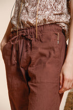 Jogger City women's chino pants in lightweight linen and cotton canvas relaxed fit