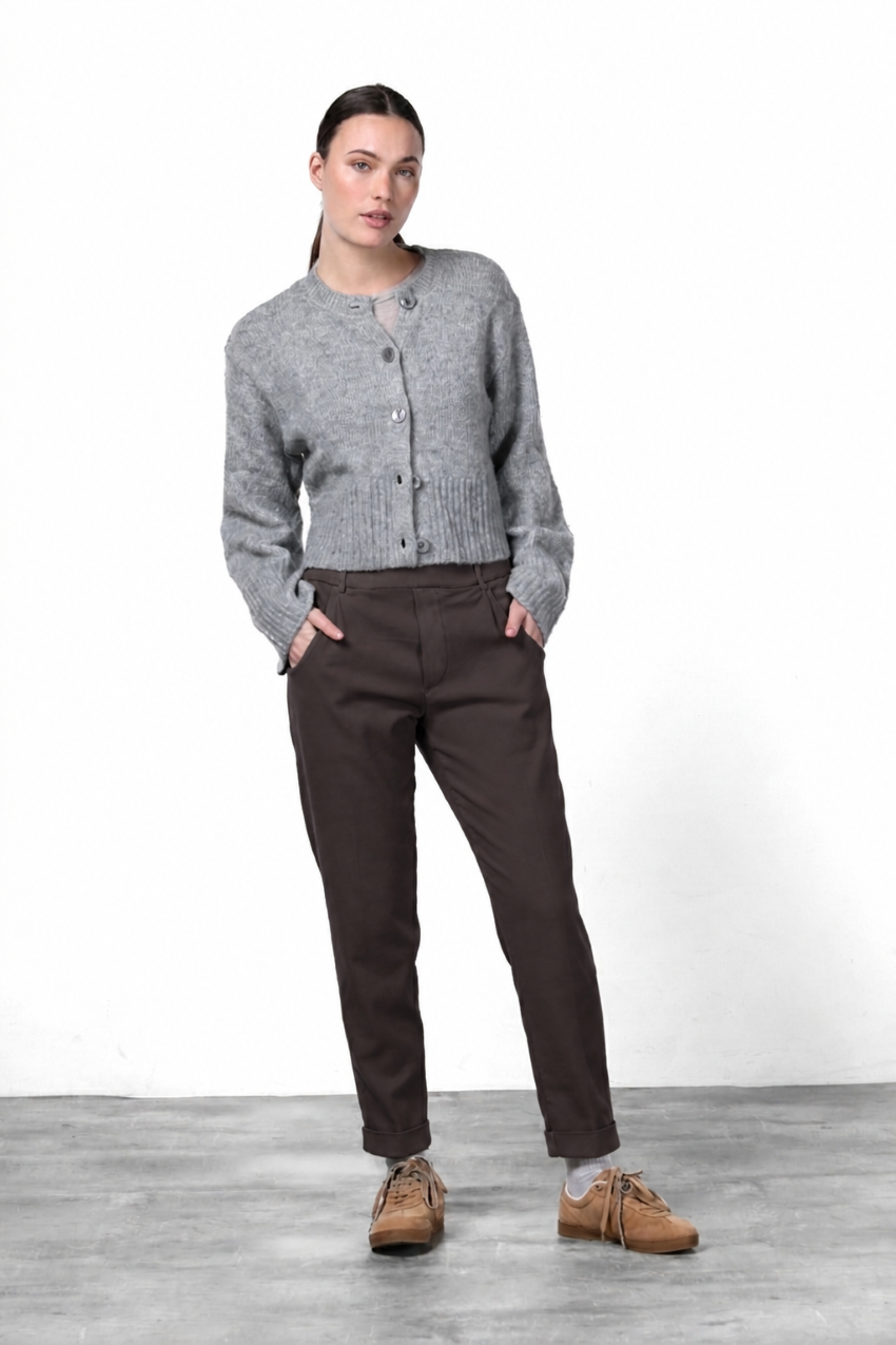 New York Jogger pantalón chino de mujer en twill stretch relaxed fit