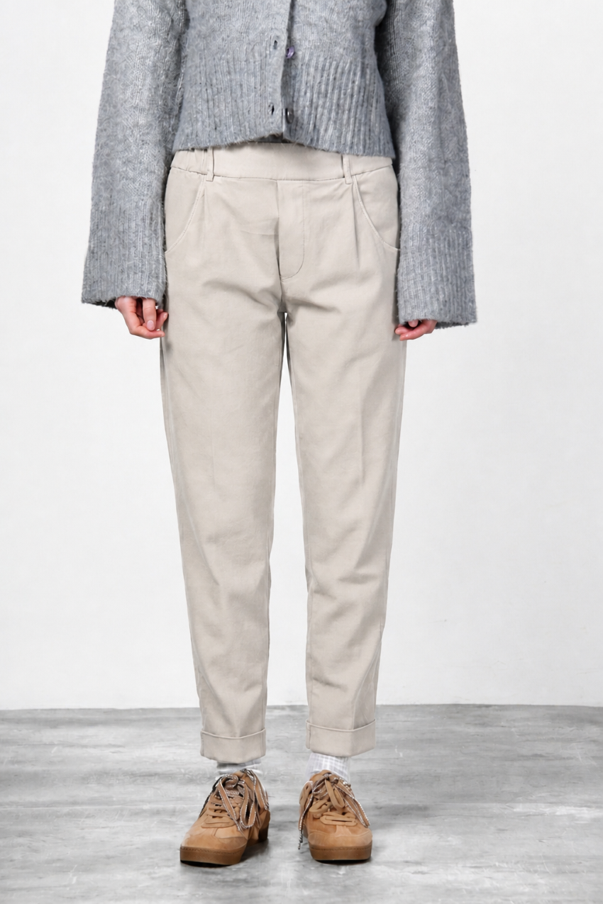 New York Jogger pantalón chino de mujer en twill stretch relaxed fit