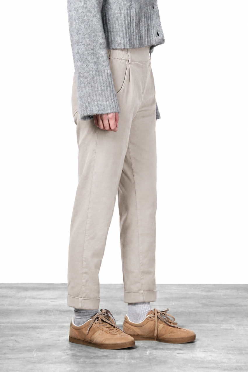 New York Jogger pantalón chino de mujer en twill stretch relaxed fit