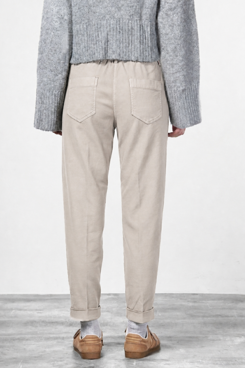 New York Jogger pantalón chino de mujer en twill stretch relaxed fit