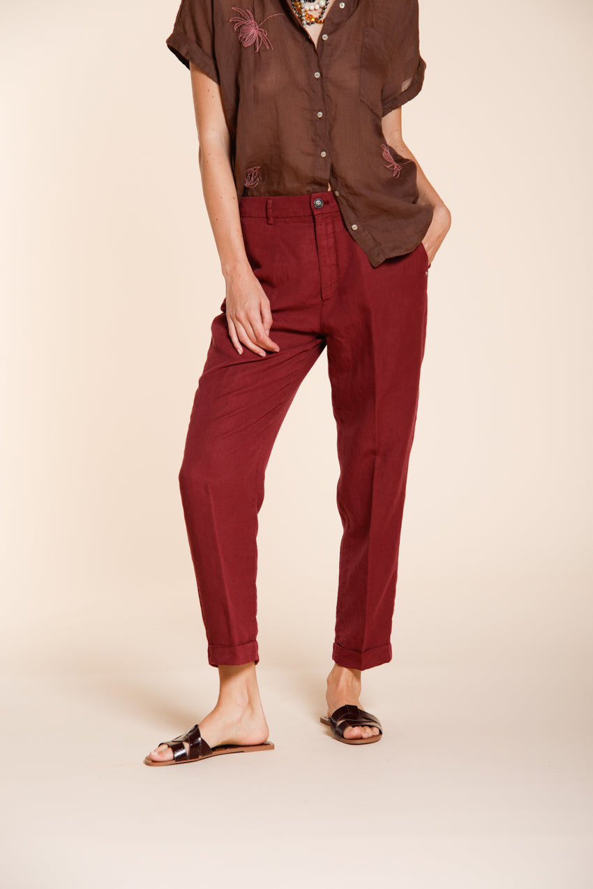 Linda Summer pantalón chino mujer en canvas relaxed fit