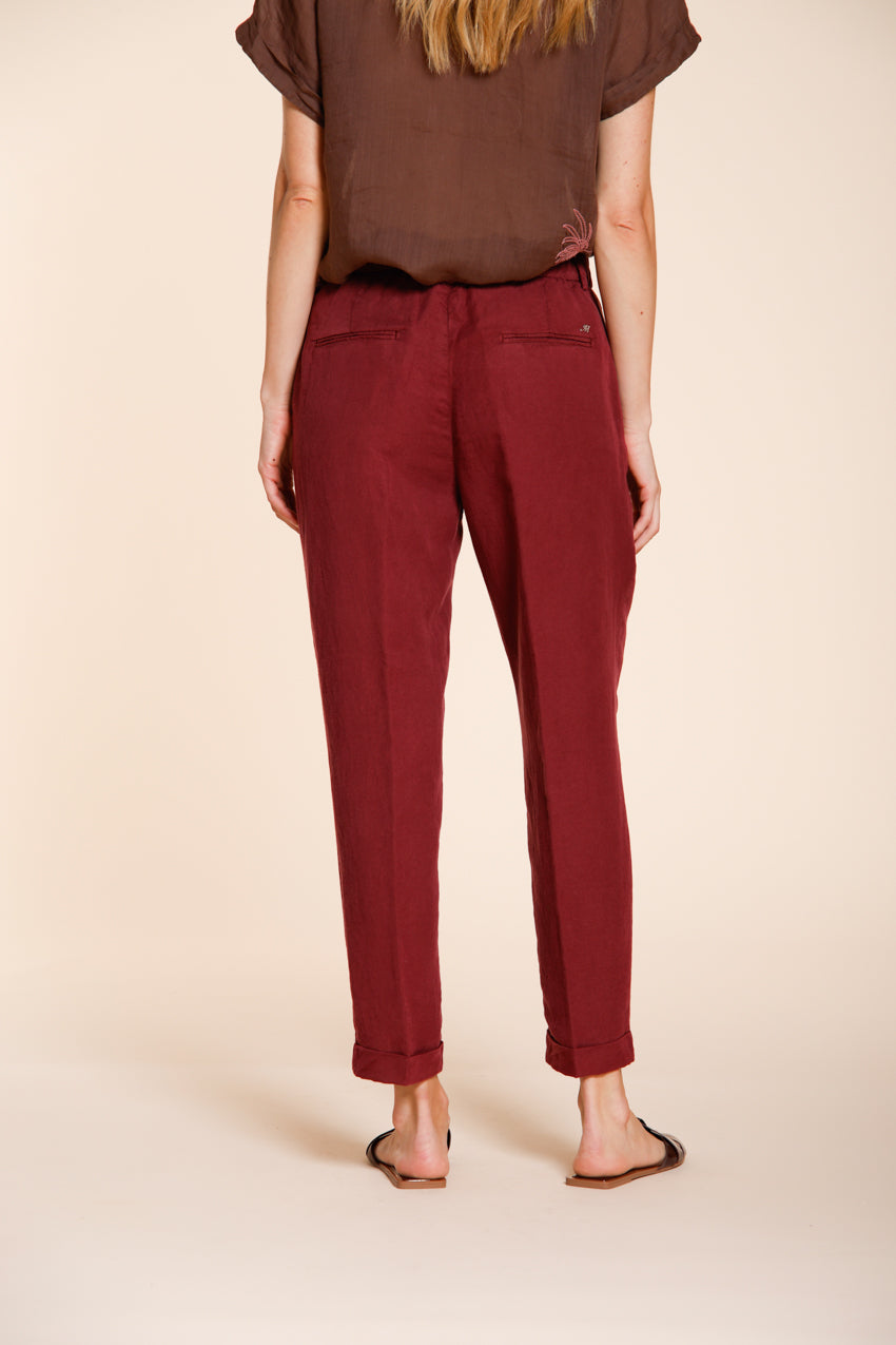 Linda Summer pantalon chino femme en canvas relaxed fit