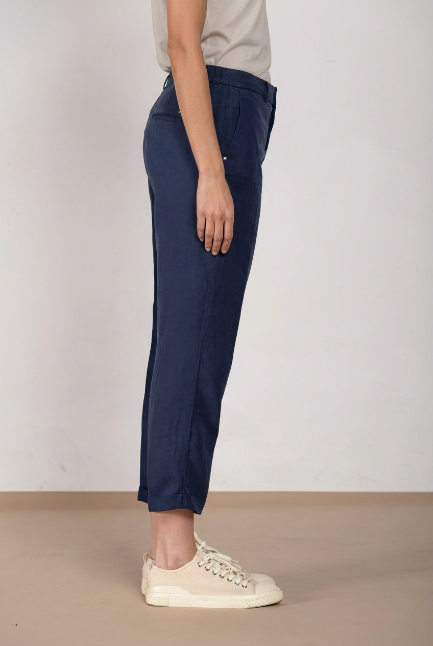 Linda Summer pantalón chino mujer en canvas relaxed fit