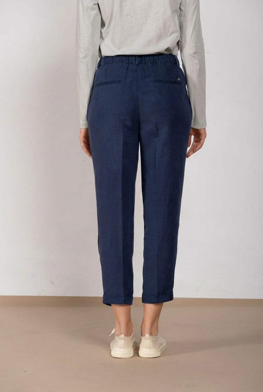 Linda Summer pantalon chino femme en canvas relaxed fit