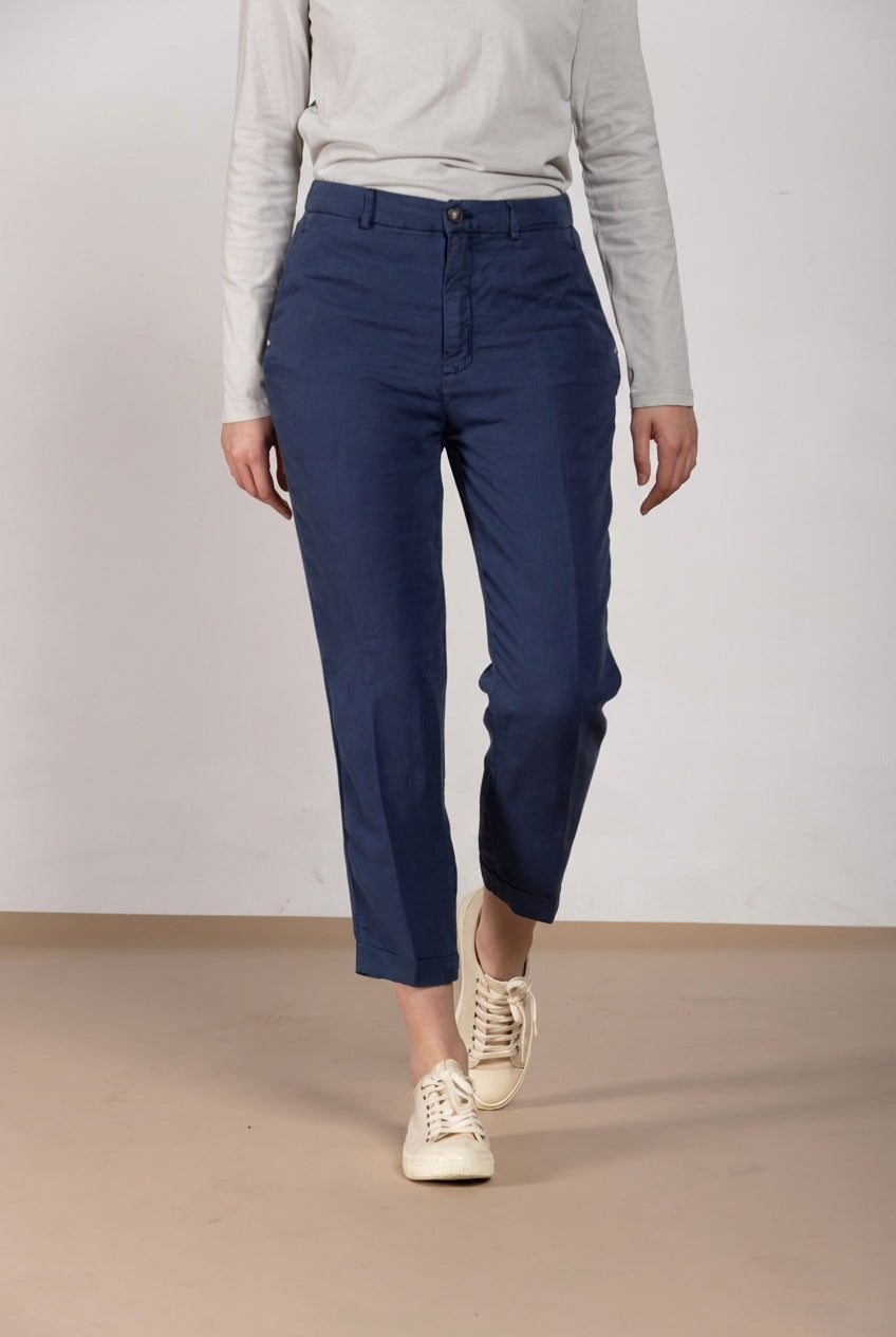Linda Summer pantalon chino femme en canvas relaxed fit