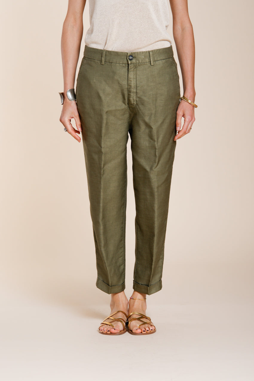 Linda Summer pantalón chino mujer en canvas relaxed fit