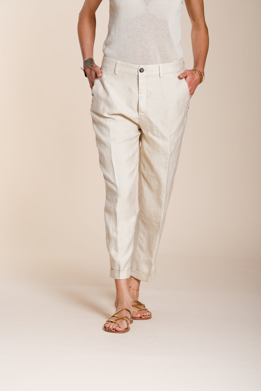 Linda Summer pantalón chino mujer en canvas relaxed fit
