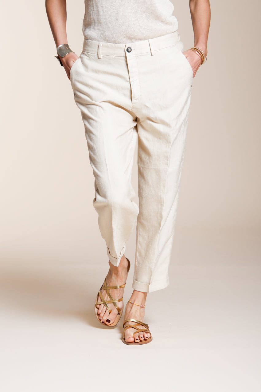 Linda Summer pantalón chino mujer en canvas relaxed fit