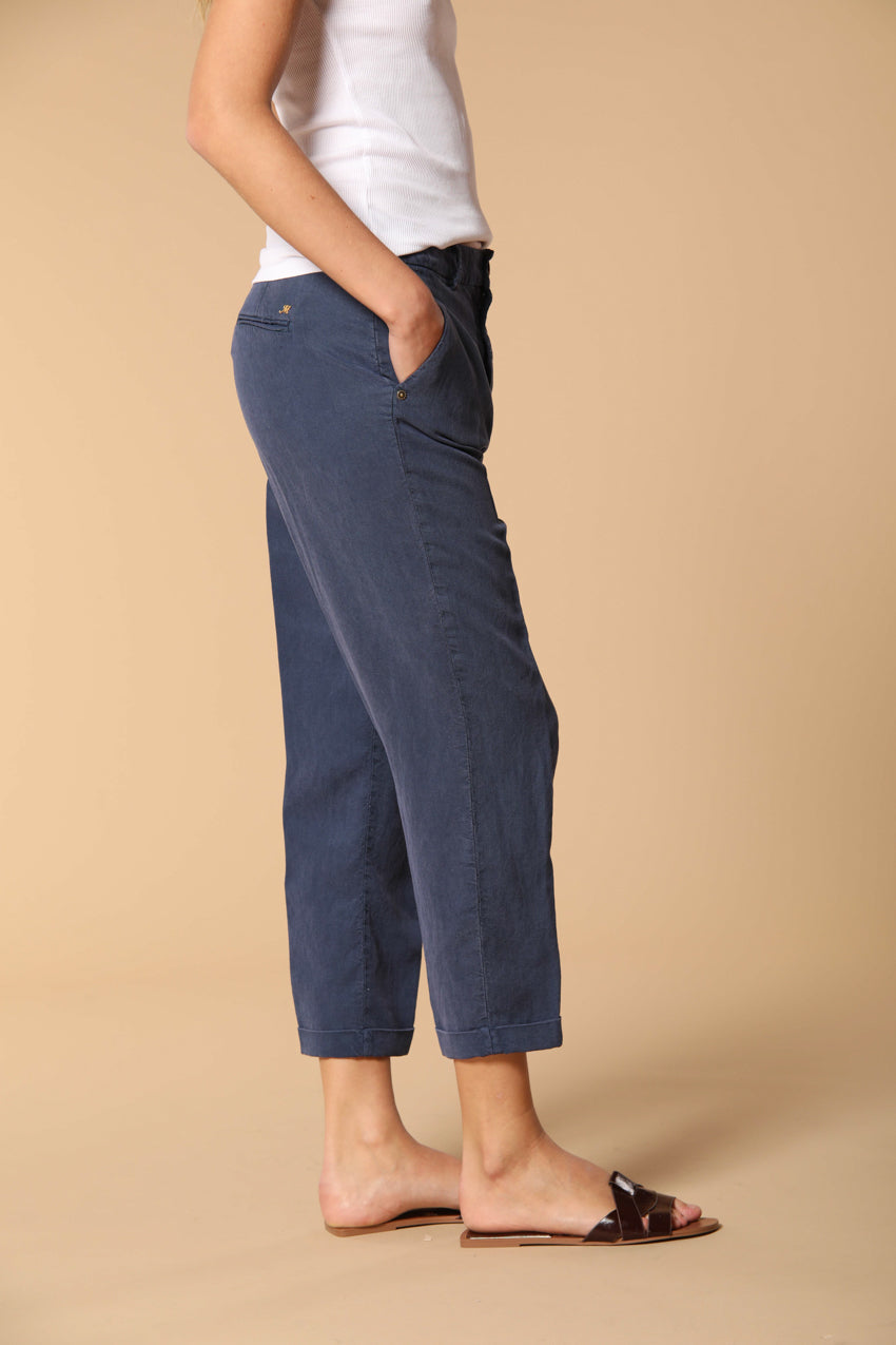 Linda Summer pantalone chino jogger donna in stuoia relaxed fit