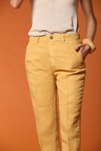 Linda Summer women's chino jogger pants  in woven mat fabric relaxed fit