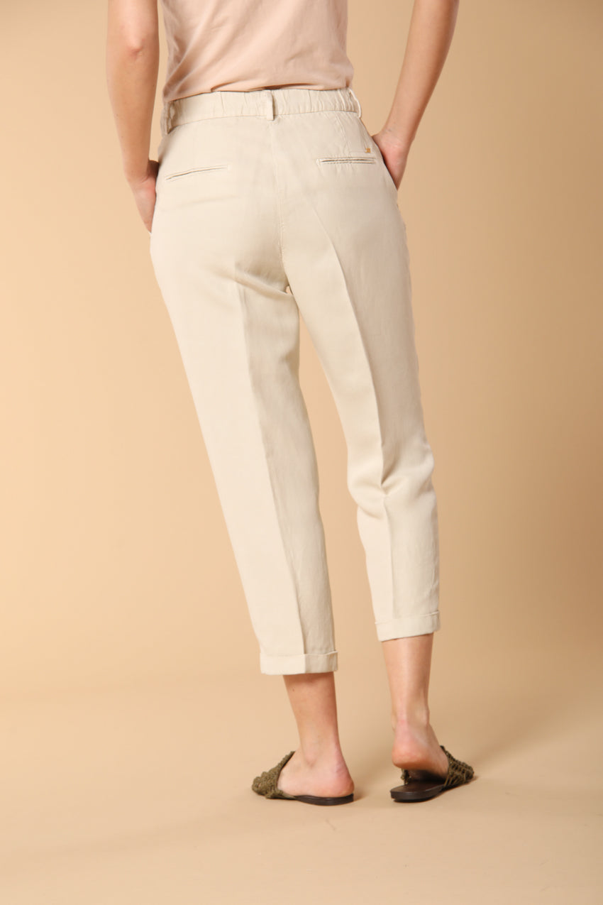 Linda Summer pantalon chino jogger femme en toile coupe Relaxed