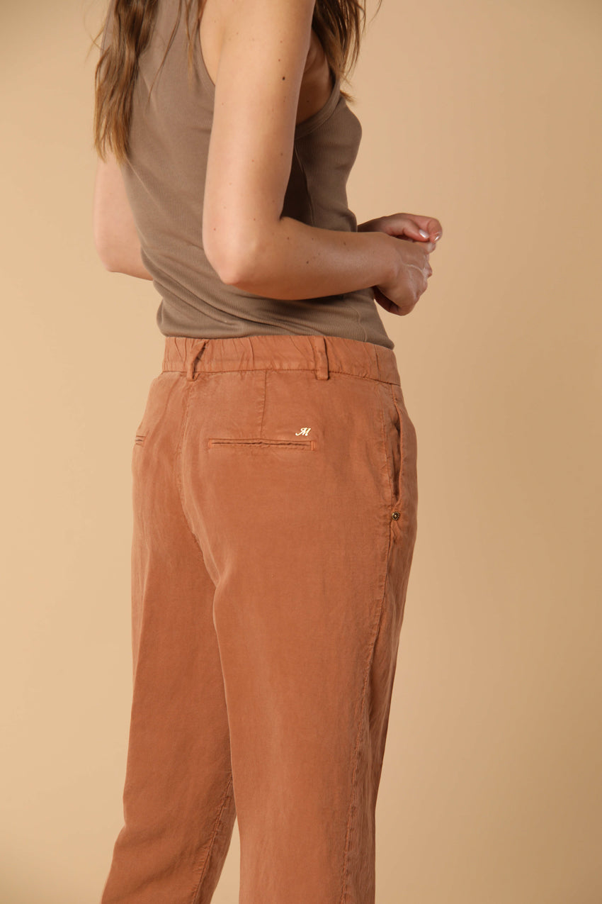 Linda Summer pantalone chino jogger donna in stuoia relaxed fit