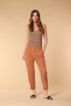 Linda Summer pantalone chino jogger donna in stuoia relaxed fit