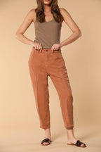 Linda Summer pantalone chino jogger donna in stuoia relaxed fit