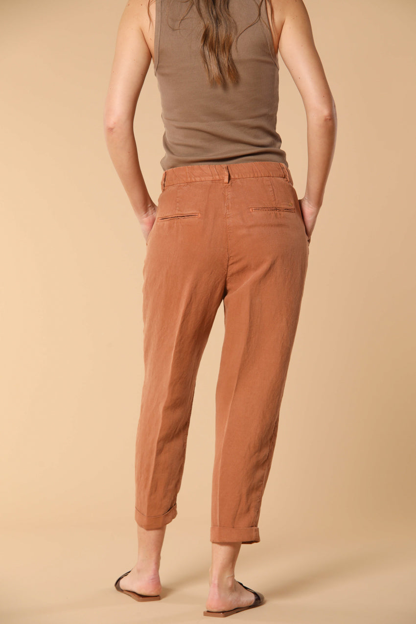 Linda Summer pantalone chino jogger donna in stuoia relaxed fit