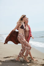 Linda Summer pantalone chino jogger donna in twill con stampa relaxed fit